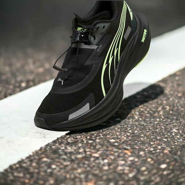 Tenis para correr Deviate NITRO™ 3 para mujer, Galactic Gray-PUMA Black-Fizzy Apple, extralarge